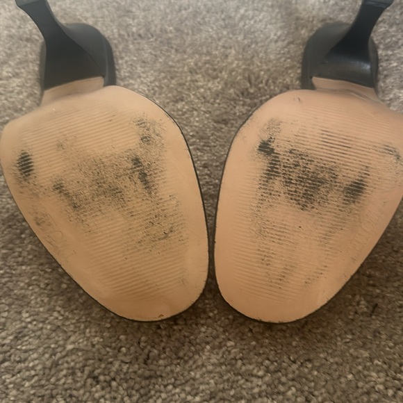 Genuine leather black with burgundy butterfly detail mules - Picture 6 of 8